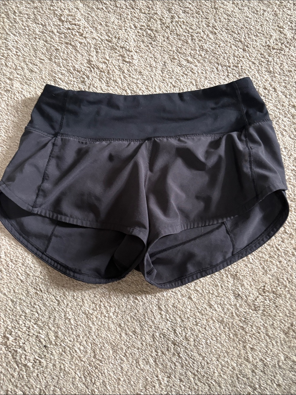 lululemon athletica Black Athletic Running Shorts